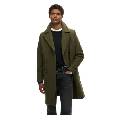 палто,мъжки,якета,superdry,merchant,wool,long,coat,green,(olive,night,green)