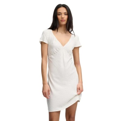 рокля,дамски,поли,и,рокли,superdry,printed,sweetheart,short,sleeve,short,dress,white,(off,white,polka,dot)