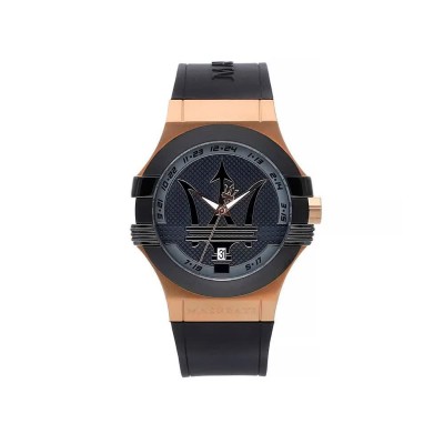 часовник,часовници,maserati,potenza,watch,refurbished,black,golden,(silver)