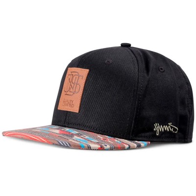 шапка,всички,шапки,djinns,aztek,6,panel,cap,black,(black)