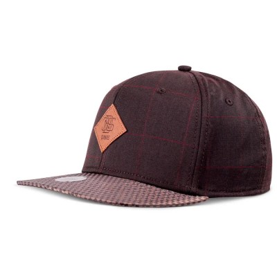 шапка,всички,шапки,djinns,glencheck,6,panel,cap,brown,(brown)