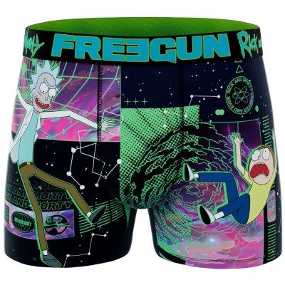 боксерки,мъжко,бельо,freegun,rick,and,morty,falling,boxers,multicolor,(green,black)