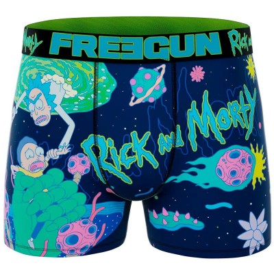 боксерки,мъжко,бельо,freegun,rick,and,morty,hole,boxers,multicolor,(green,black)