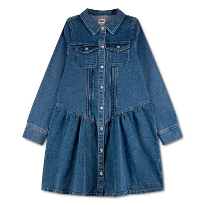 рокля,дамски,поли,и,рокли,levi´s,®,long,drop,waist,long,sleeve,dress,blue,(lasso,1)