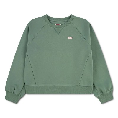 блуза,детски,блузи,levi´s,®,meet,and,greet,crew,sweatshirt,green,(sea,spray)