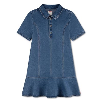 рокля,дамски,поли,и,рокли,levi´s,®,tiered,dress,blue,(drew,me,in)