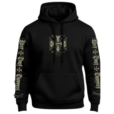 суичър,мъжки,пуловери,west,coast,choppers,gangscript,hoodie,black,(black)
