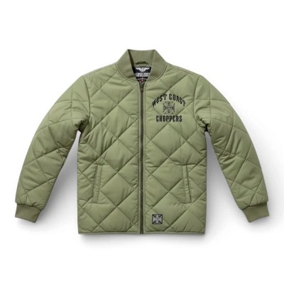 яке,мъжки,якета,дамски,якета,и,палта,west,coast,choppers,iron,quilted,jacket,green,(green)