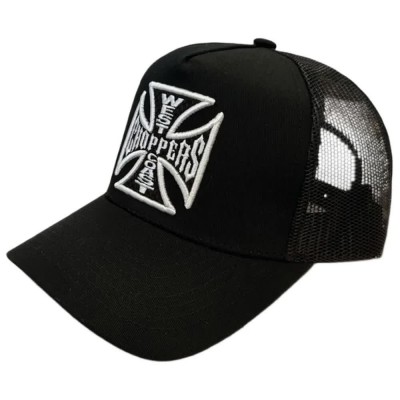 шапка,всички,шапки,west,coast,choppers,og,cross,5,panel,trucker,cap,black,(black)