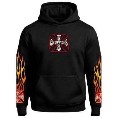 суичър,мъжки,пуловери,west,coast,choppers,smack,dab,hoodie,black,(black)