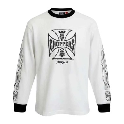 блуза,мъжки,пуловери,west,coast,choppers,worn,cross,sweatshirt,white,(white)