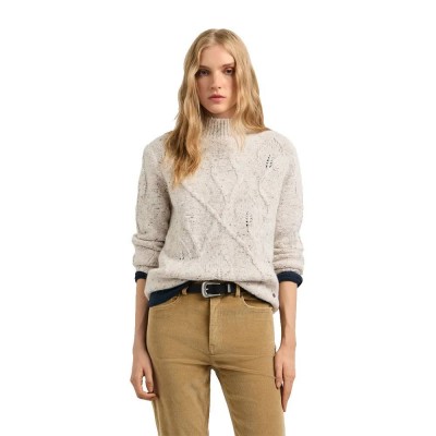 блуза,мъжки,пуловери,дамски,пуловери,pepe,jeans,agata,high,neck,sweater,white,(mousse,white)
