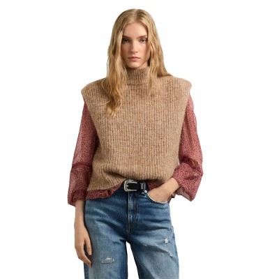 елек,мъжки,пуловери,дамски,пуловери,pepe,jeans,anette,knitted,vest,beige,(beige)