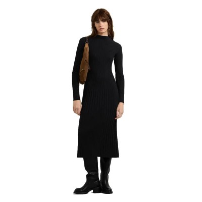 рокля,дамски,поли,и,рокли,pepe,jeans,anna,long,sleeve,long,dress,black,(black)