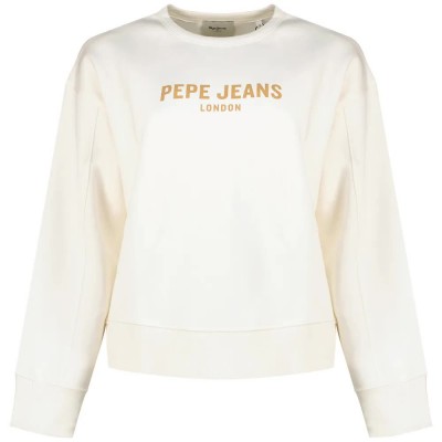 блуза,дамски,блузи,pepe,jeans,barni,sweatshirt,white,(mousse,white)