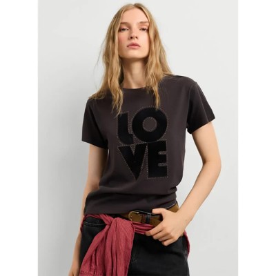 тениска,мъжки,тениски,дамски,тениски,pepe,jeans,beatrisa,short,sleeve,t,shirt,brown,(granite,grey)