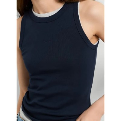 тениска,мъжки,тениски,дамски,тениски,pepe,jeans,brenda,sleeveless,t,shirt,blue,(dulwich,blue)