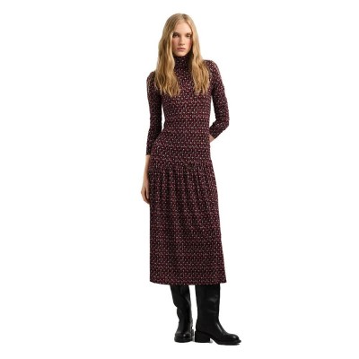 рокля,дамски,поли,и,рокли,pepe,jeans,brianae,long,sleeve,long,dress,brown,(black)