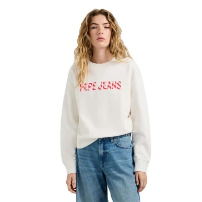 блуза,дамски,блузи,pepe,jeans,celeste,sweatshirt,white,(mousse,white)