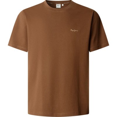 тениска,мъжки,тениски,дамски,тениски,pepe,jeans,contrast,connor,short,sleeve,t,shirt,brown,(dark,mocca,brown)