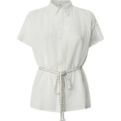 риза,с,къс,ръкав,дамски,ризи,мъжки,ризи,pepe,jeans,faith,short,sleeve,shirt,white,(white)