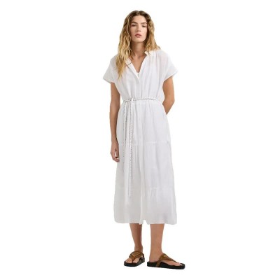 рокля,дамски,поли,и,рокли,pepe,jeans,fancy,short,sleeve,midi,dress,white,(white)