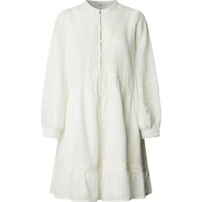 рокля,дамски,поли,и,рокли,pepe,jeans,garahi,long,sleeve,short,dress,white,(mousse,white)