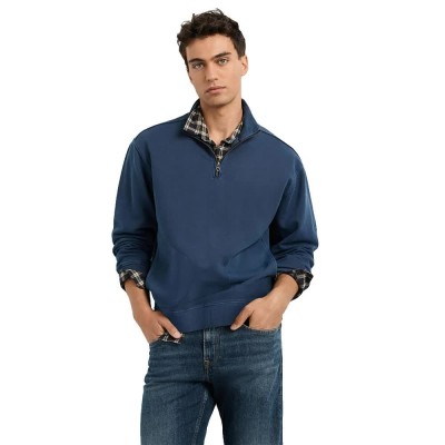 блуза,мъжки,пуловери,pepe,jeans,jacques,half,zip,sweatshirt,blue,(dulwich,blue)