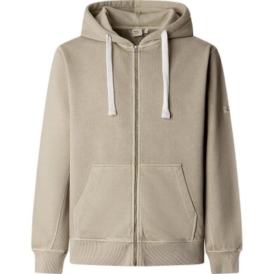блуза,мъжки,пуловери,pepe,jeans,jasper,full,zip,sweatshirt,beige,(washed,army,green)