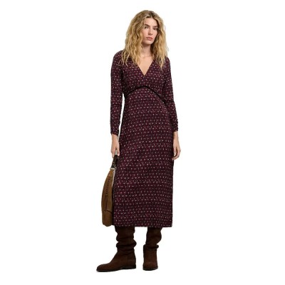рокля,дамски,поли,и,рокли,pepe,jeans,jazelin,long,sleeve,midi,dress,purple,(berry,red)