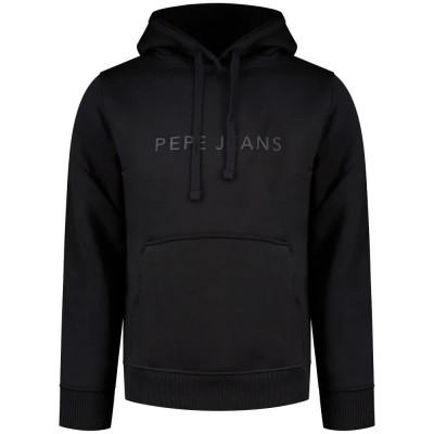 суичър,мъжки,пуловери,pepe,jeans,jefferson,big,logo,hoodie,black,(black)