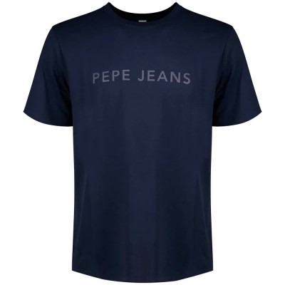 тениска,мъжки,тениски,дамски,тениски,pepe,jeans,jefferson,big,logo,short,sleeve,t,shirt,blue,(dulwich,blue)