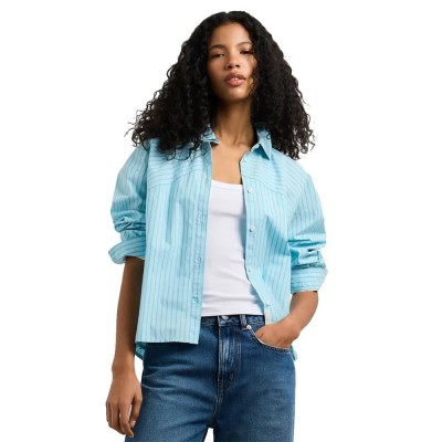 риза,с,дълъг,ръкав,дамски,ризи,мъжки,ризи,pepe,jeans,justine,long,sleeve,shirt,blue,(sage,green)