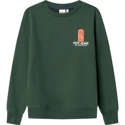 блуза,детски,блузи,pepe,jeans,nicco,sweatshirt,green,(rugby,green)