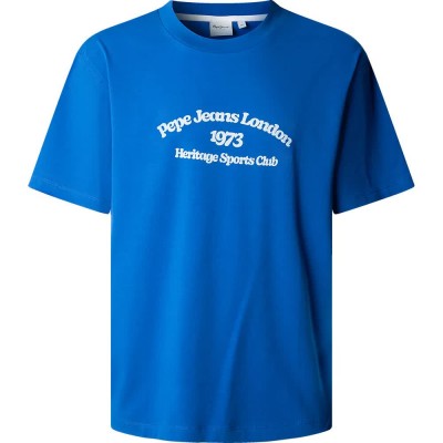 тениска,мъжки,тениски,дамски,тениски,pepe,jeans,pjl73,heritage,sports,club,short,sleeve,t,shirt,blue,(electric,blue)