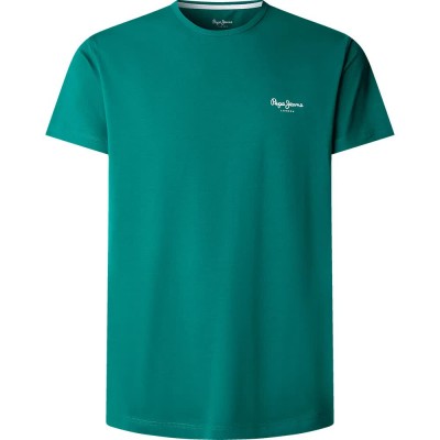 тениска,мъжки,тениски,дамски,тениски,pepe,jeans,pjl73,original,basic,3n,short,sleeve,t,shirt,green,(sherwood,green)