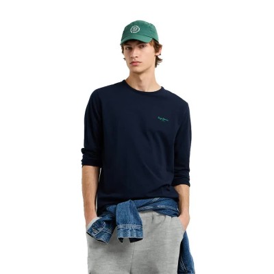 тениска,мъжки,тениски,дамски,тениски,pepe,jeans,pjl73,original,basic,long,sleeve,t,shirt,blue,(dulwich,blue)