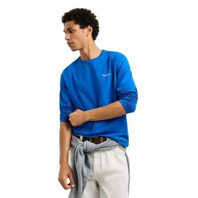 тениска,мъжки,тениски,дамски,тениски,pepe,jeans,pjl73,original,basic,long,sleeve,t,shirt,blue,(electric,blue)