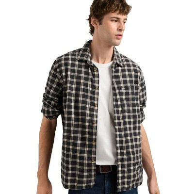 риза,с,дълъг,ръкав,дамски,ризи,мъжки,ризи,pepe,jeans,reimes,long,sleeve,shirt,black,(bark,brown)