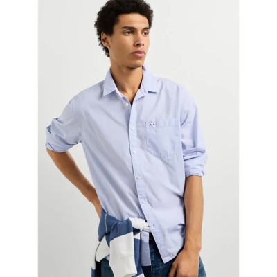 риза,с,дълъг,ръкав,дамски,ризи,мъжки,ризи,pepe,jeans,rimini,long,sleeve,shirt,blue,(white)