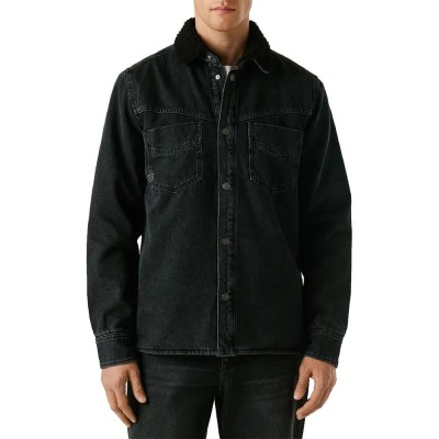 риза,с,дълъг,ръкав,дамски,ризи,мъжки,ризи,pepe,jeans,theo,teddy,long,sleeve,shirt,black,(denim,black)