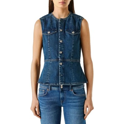 елек,дамски,сака,pepe,jeans,vine,waistcoat,blue,(denim)