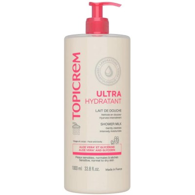 хигиена,тяло,topicrem,ultra,hydratant,milk,1000ml,shower,gel,beige