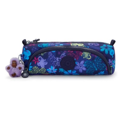 ученически,принадлежности,kipling,cute,pencil,case,blue,(dark,flower,stamp)