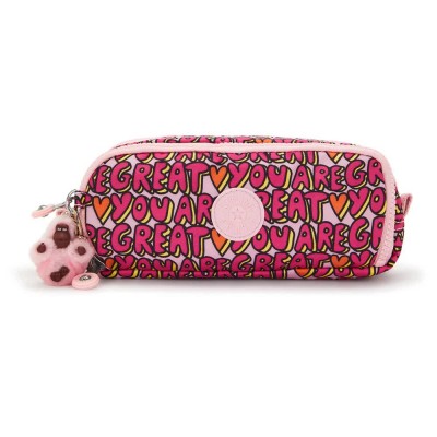 ученически,принадлежности,kipling,gitroy,pencil,case,pink,(you,are,great,print)
