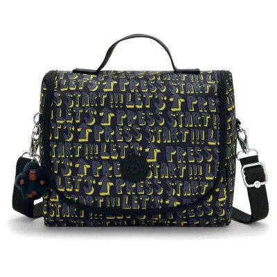 чанта,раници,kipling,new,kichirou,6l,lunch,bag,black,(let´s,play,print)
