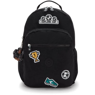 раница,раници,kipling,seoul,lap,27l,backpack,black,(football,true,blue)