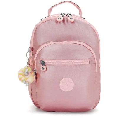 раница,раници,kipling,seoul,s,14l,backpack,pink,(bronze,pink,metallic)