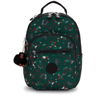 раница,раници,kipling,seoul,s,14l,backpack,green,(soccer,print)