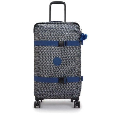 куфари,kipling,spontaneous,m,71l,trolley,bag,blue,grey,(blue,on,wire)